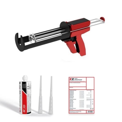 ZZ® 330 Brandschutzschaum  1 x 380 ml, 1 x Kartuschenpistole EasyMax 2K, inkl. Zubehör - VE: 1