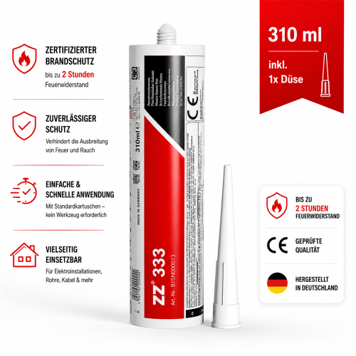ZZ® 333 Brandschutzmasse  310 ml Kartusche - VE: 1